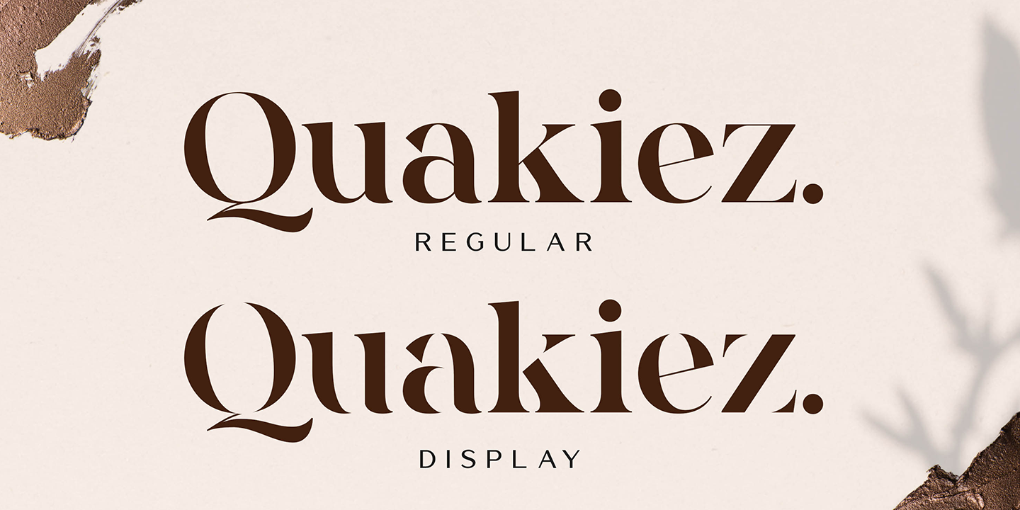 Пример шрифта Quakiez Display